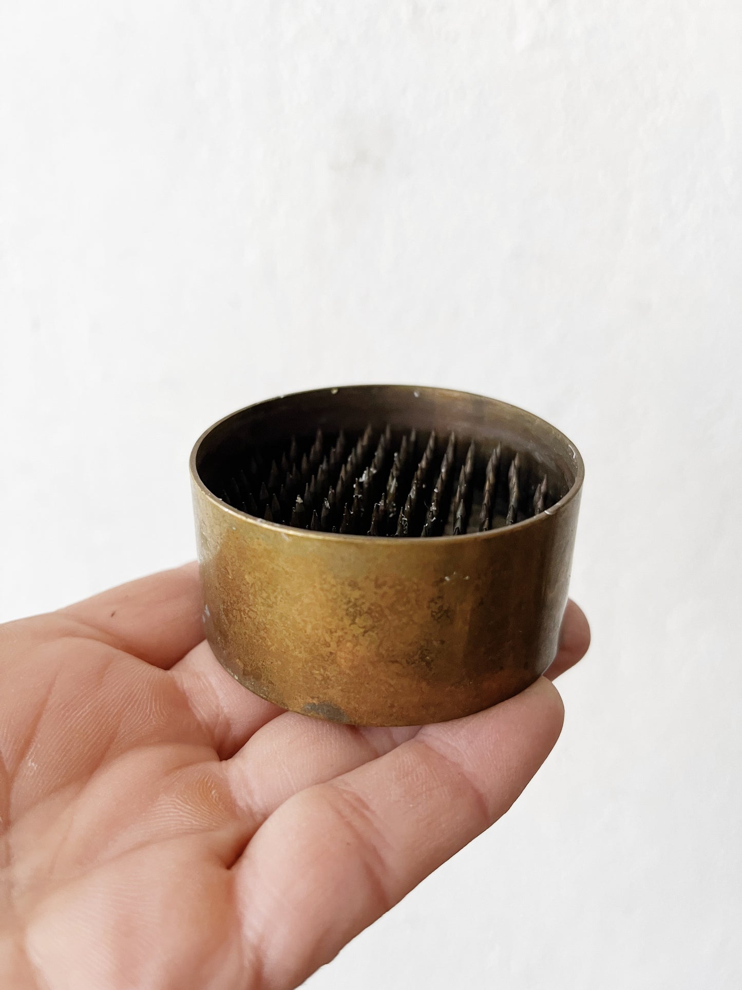 Modernist Brass Ikebana Vase