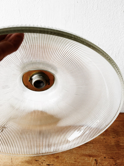 Vintage Reed Glass Pendant Lamp