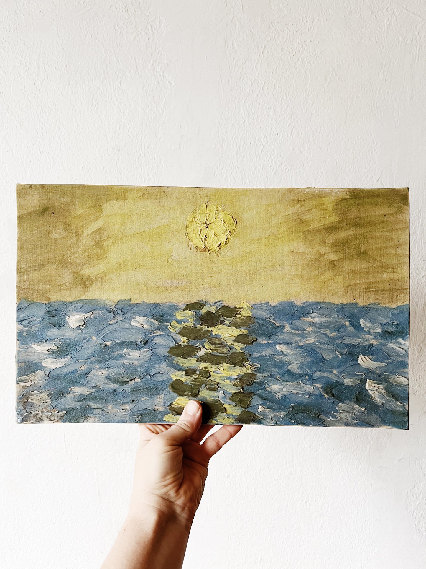 Vintage Allen Cook Ceramic Slab Painting