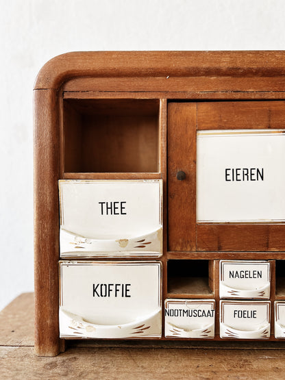 1930s Dutch Spice Cabinet