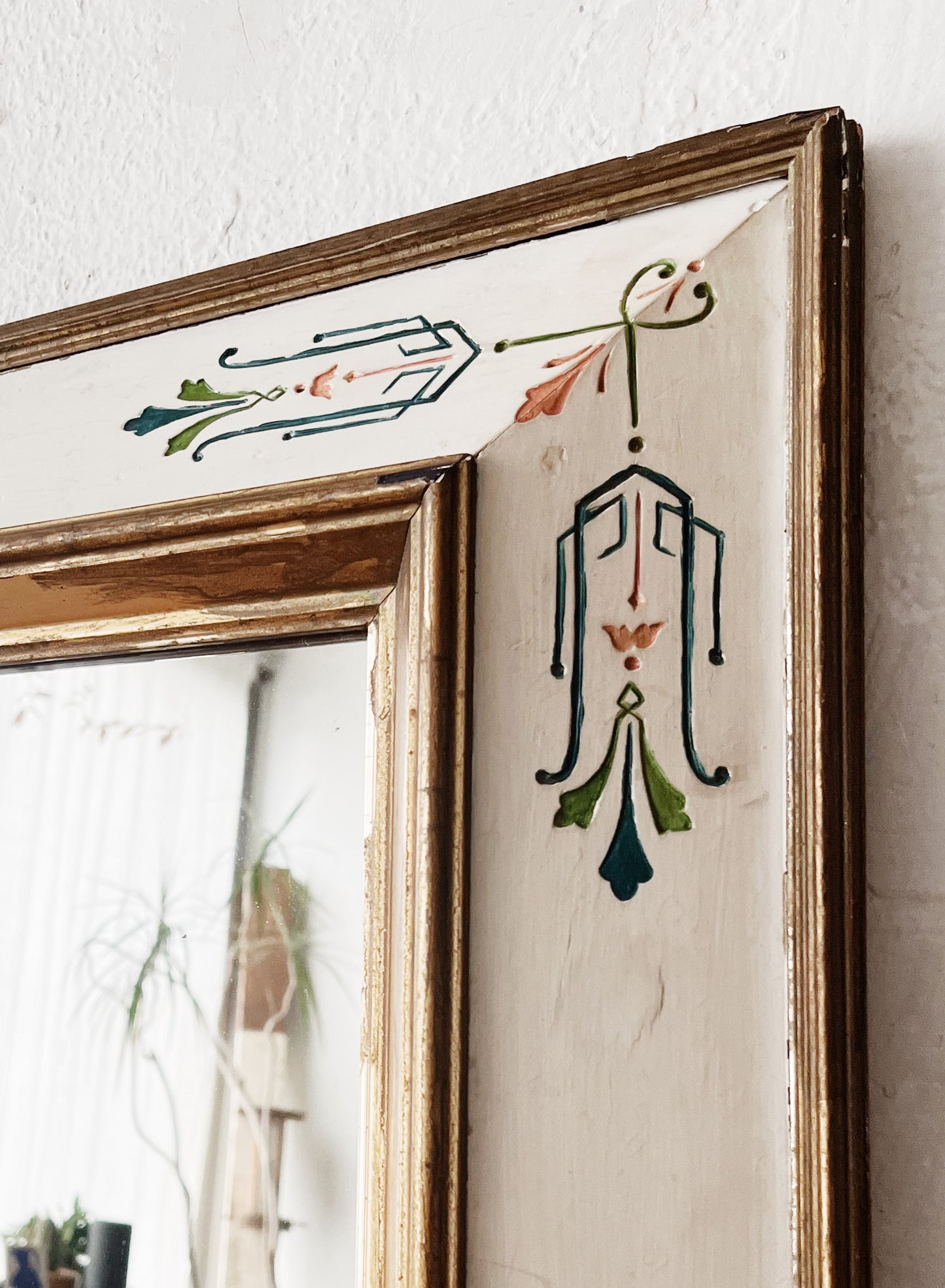 Handpainted Vintage Mirror