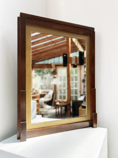 Mid Century Walnut Mirror