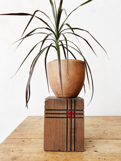 Vintage Handmade Wood Pedestal