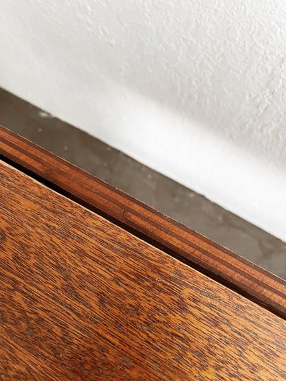 Antique Trestle Drop Leaf Table