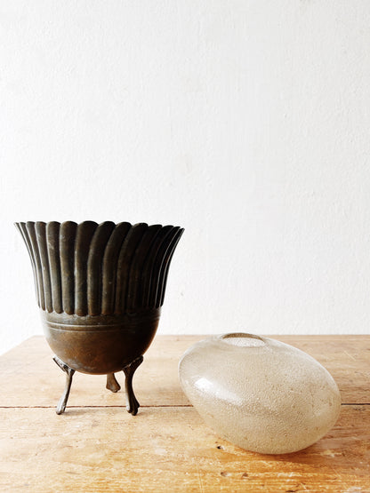 Antique Brass Cache Pot