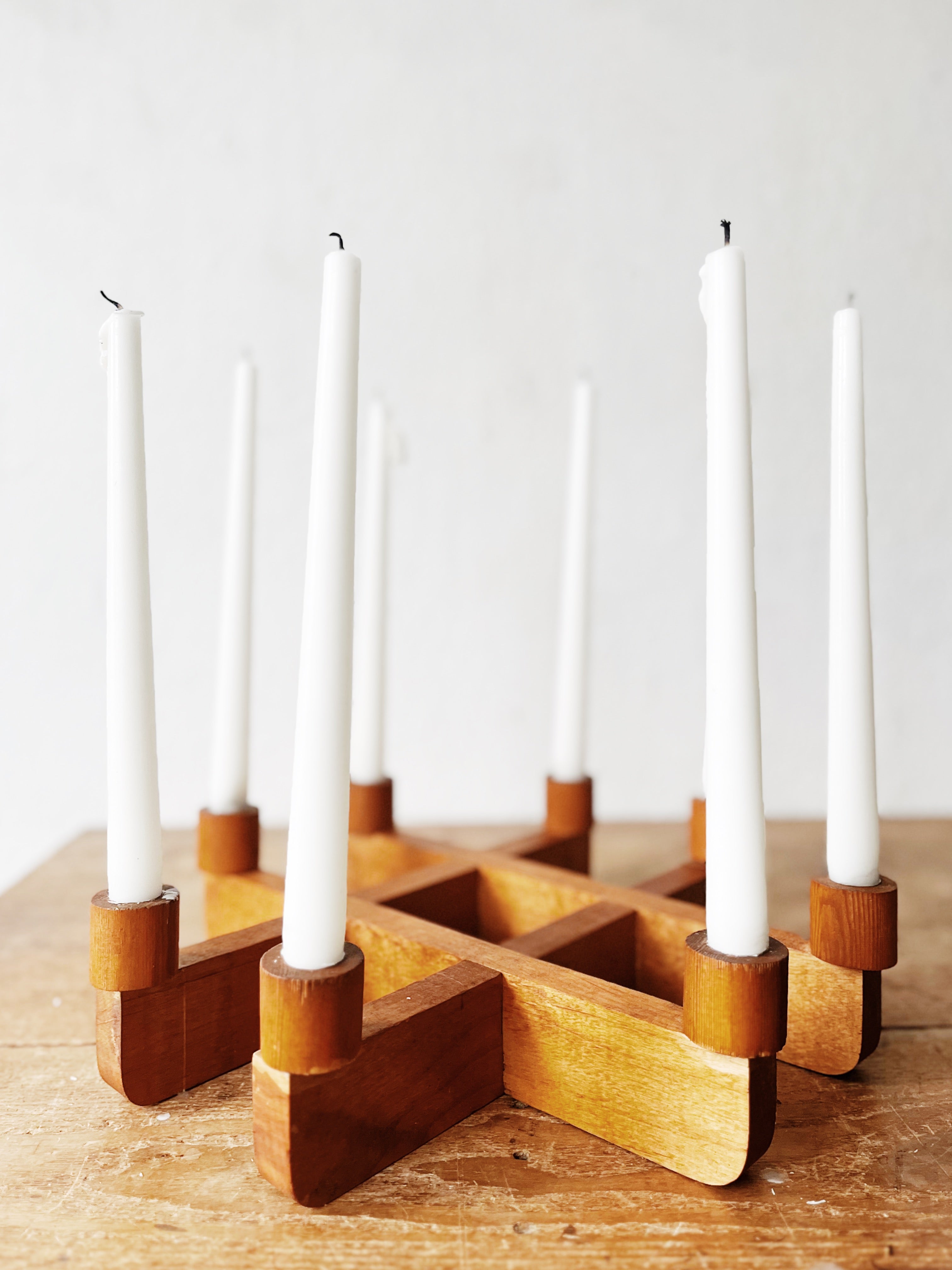 Handmade Swedish Folk Candelabra