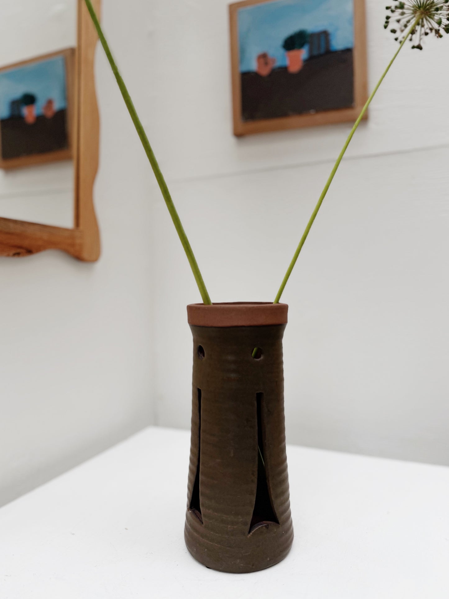 Vintage Ceramic Luminary Vase