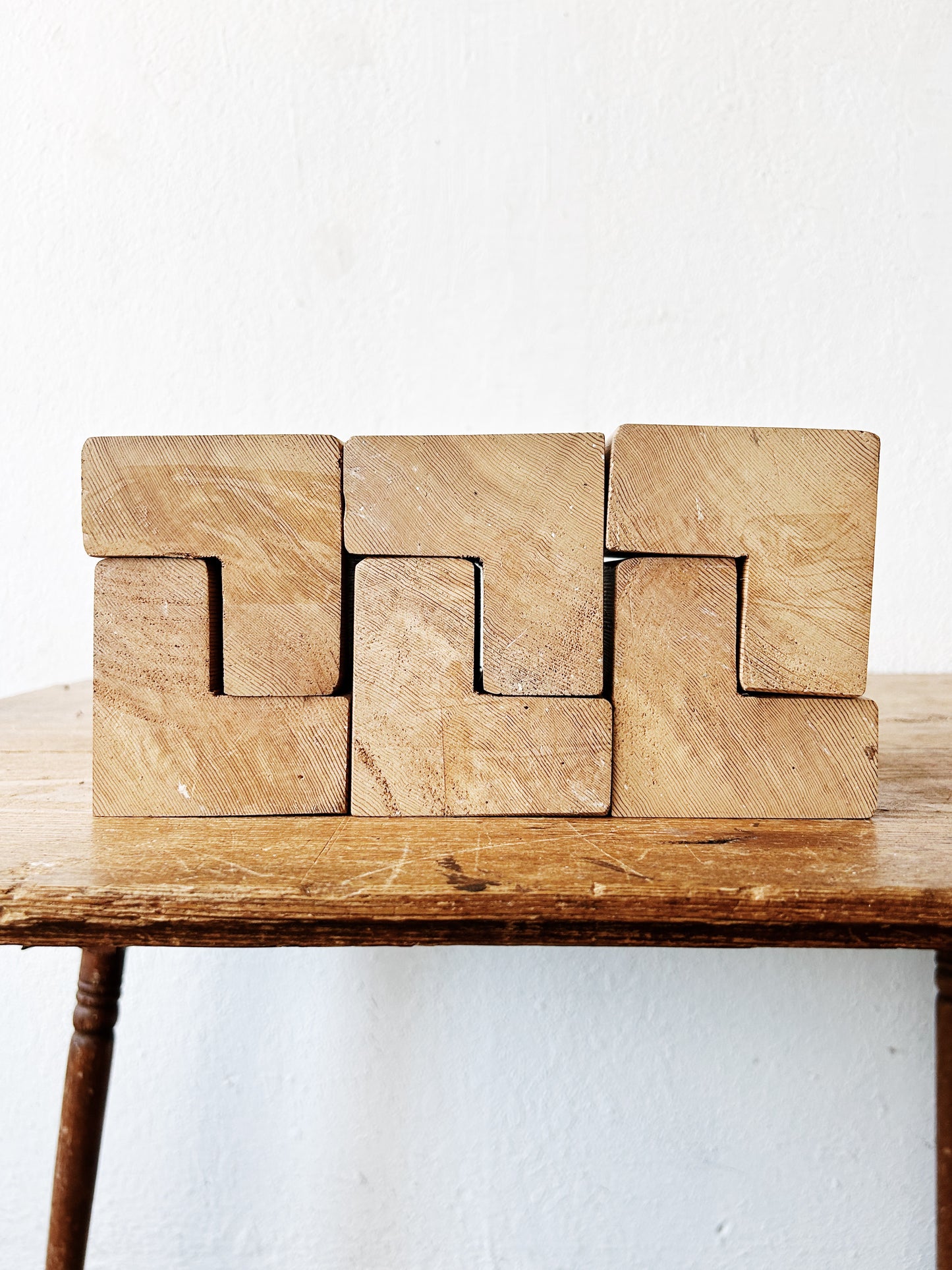 Handmade Wood Puzzle Sculpture
