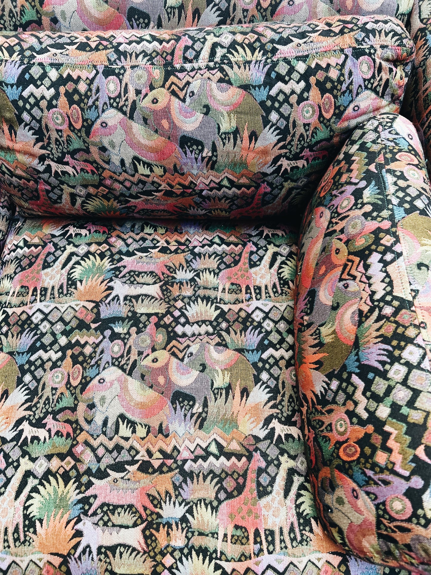 Vintage Custom Tapestry Couch on Wheels