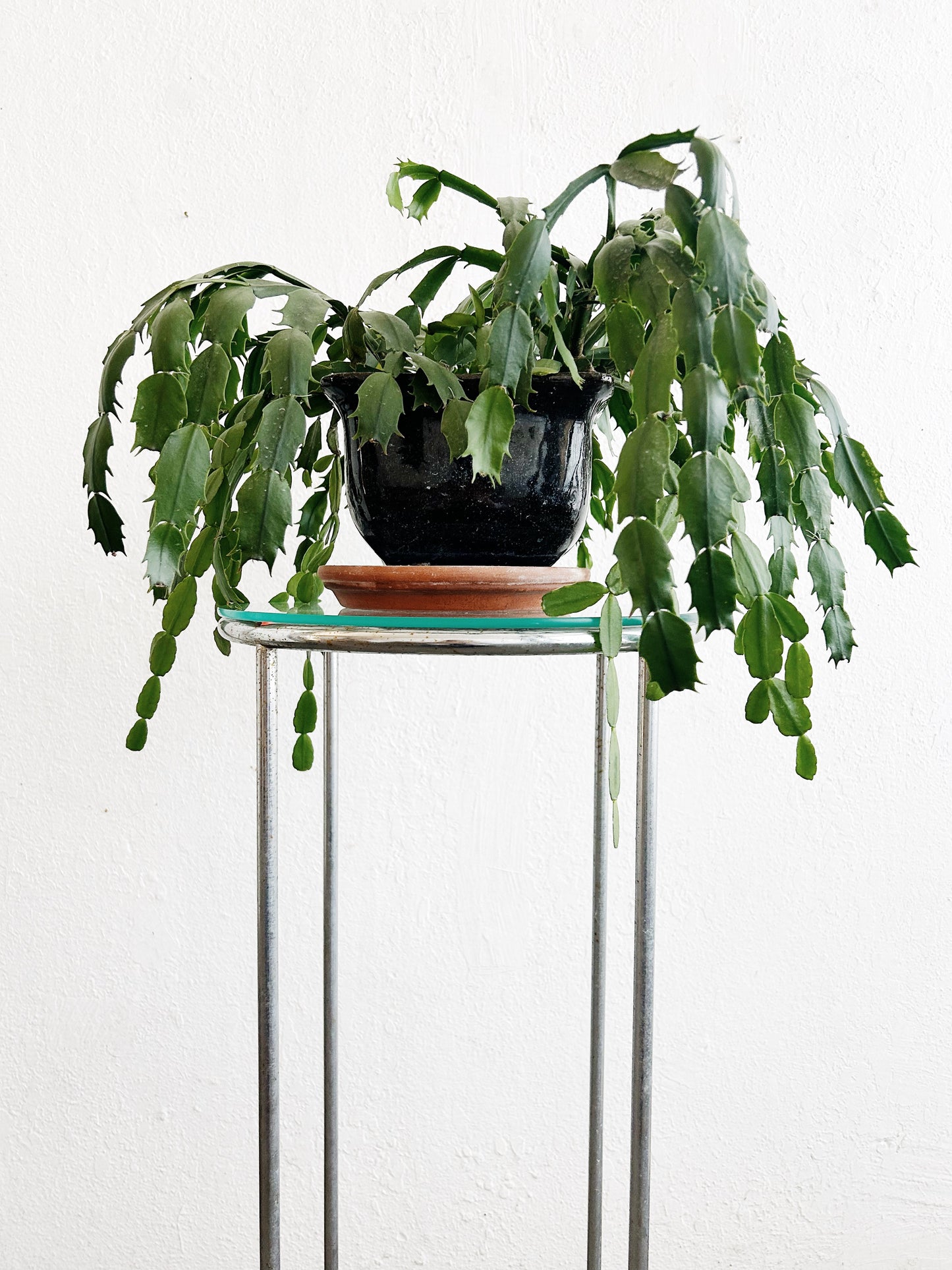 Vintage Tall Chrome Plant Stand