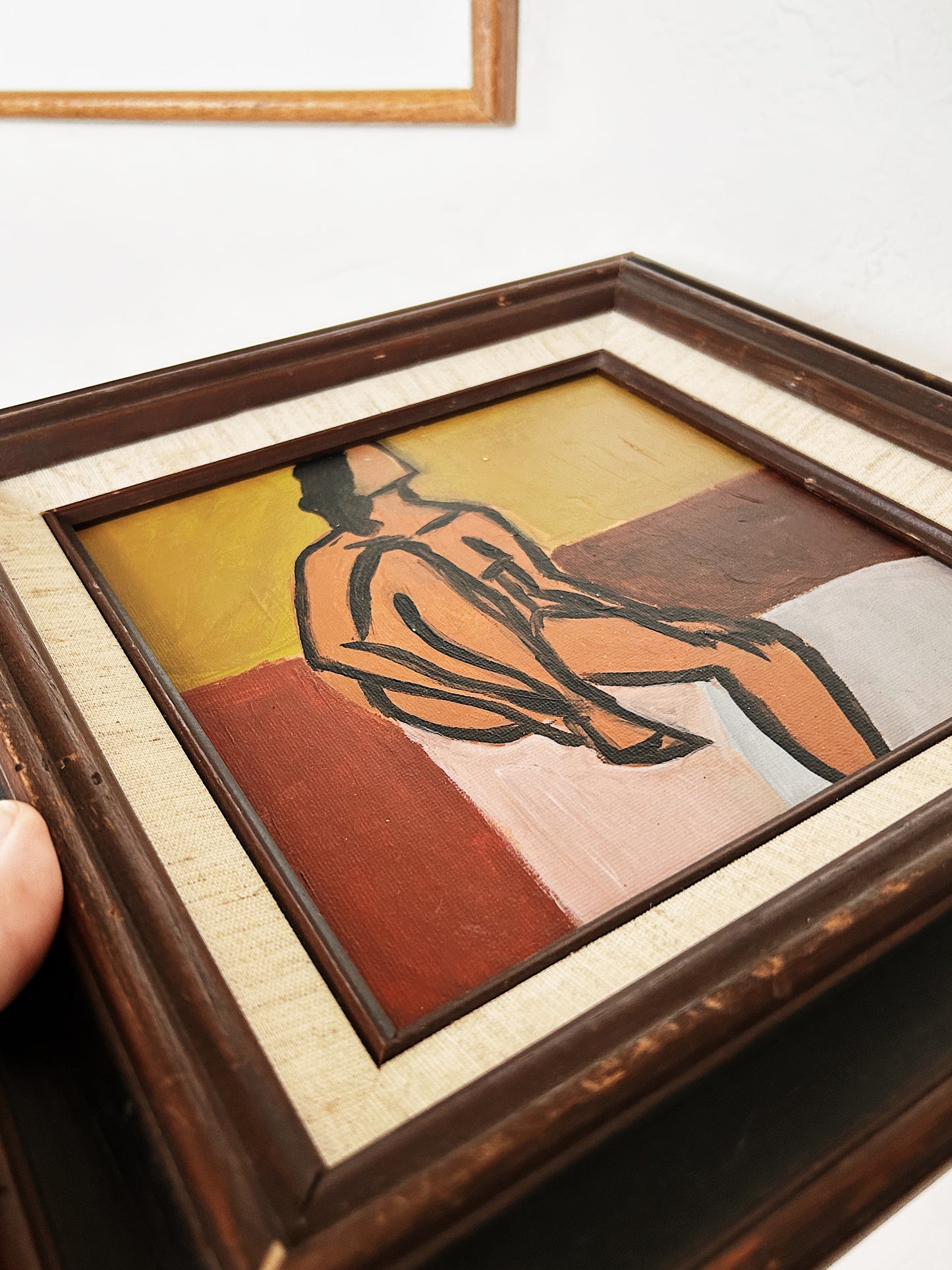 Mid Century Cubist Figural Painting