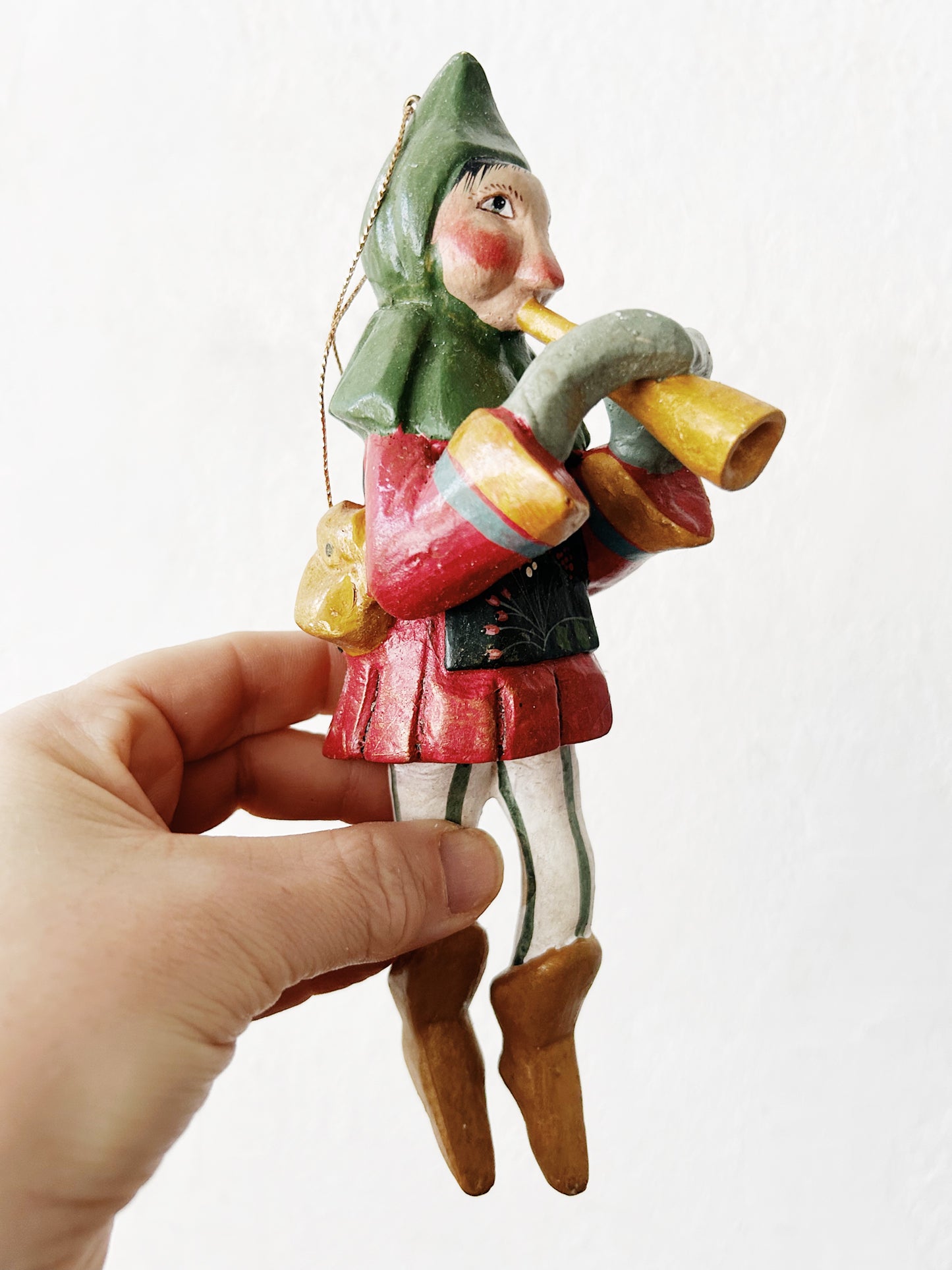 Vintage Denise Calla Folk Art ‘12 Days of Christmas’ Ornament Set