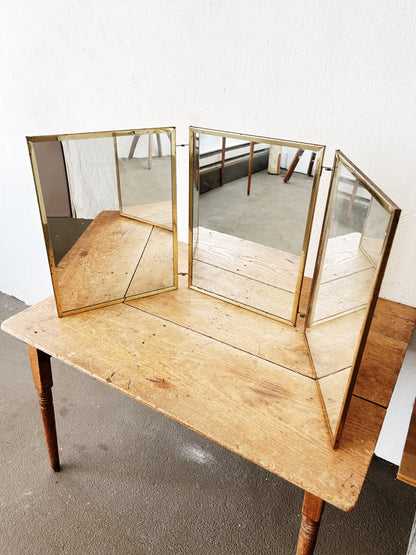Mid Century Trifold Mirror