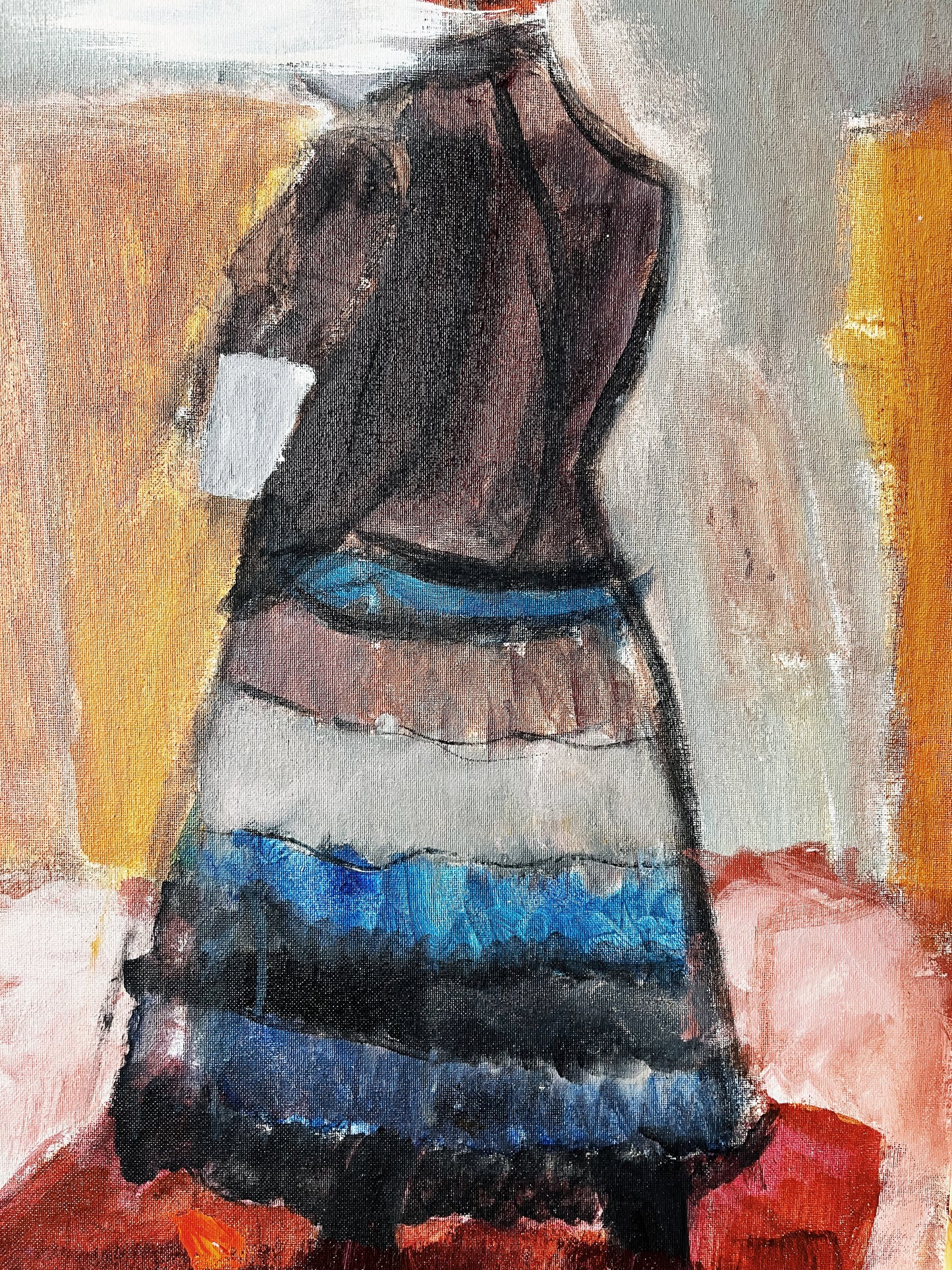 Vintage Original Figural Painting