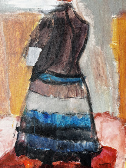 Vintage Original Figural Painting