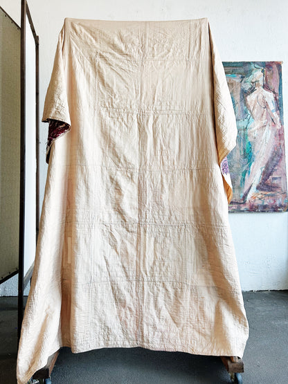 Vintage Silk Patchwork Quilt