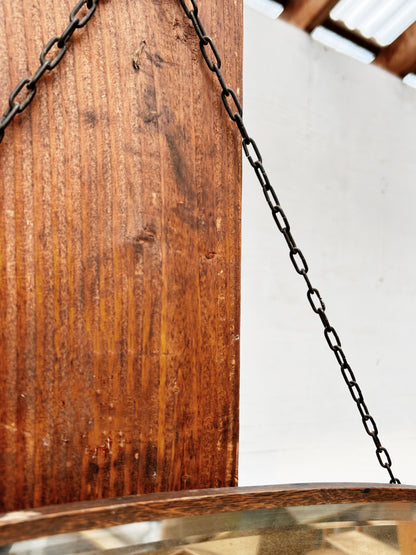 Antique Wood Trimmed Mirror