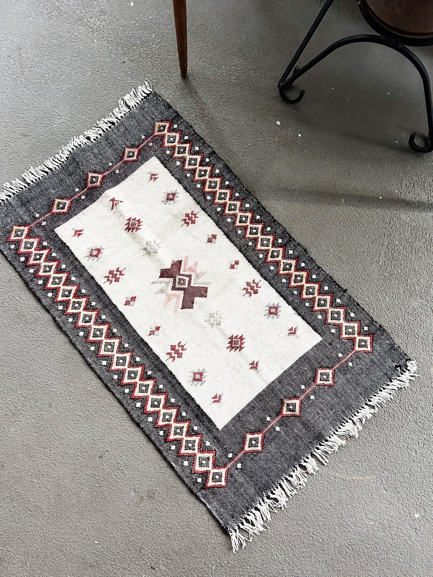 Vintage Handmade Wool Rug
