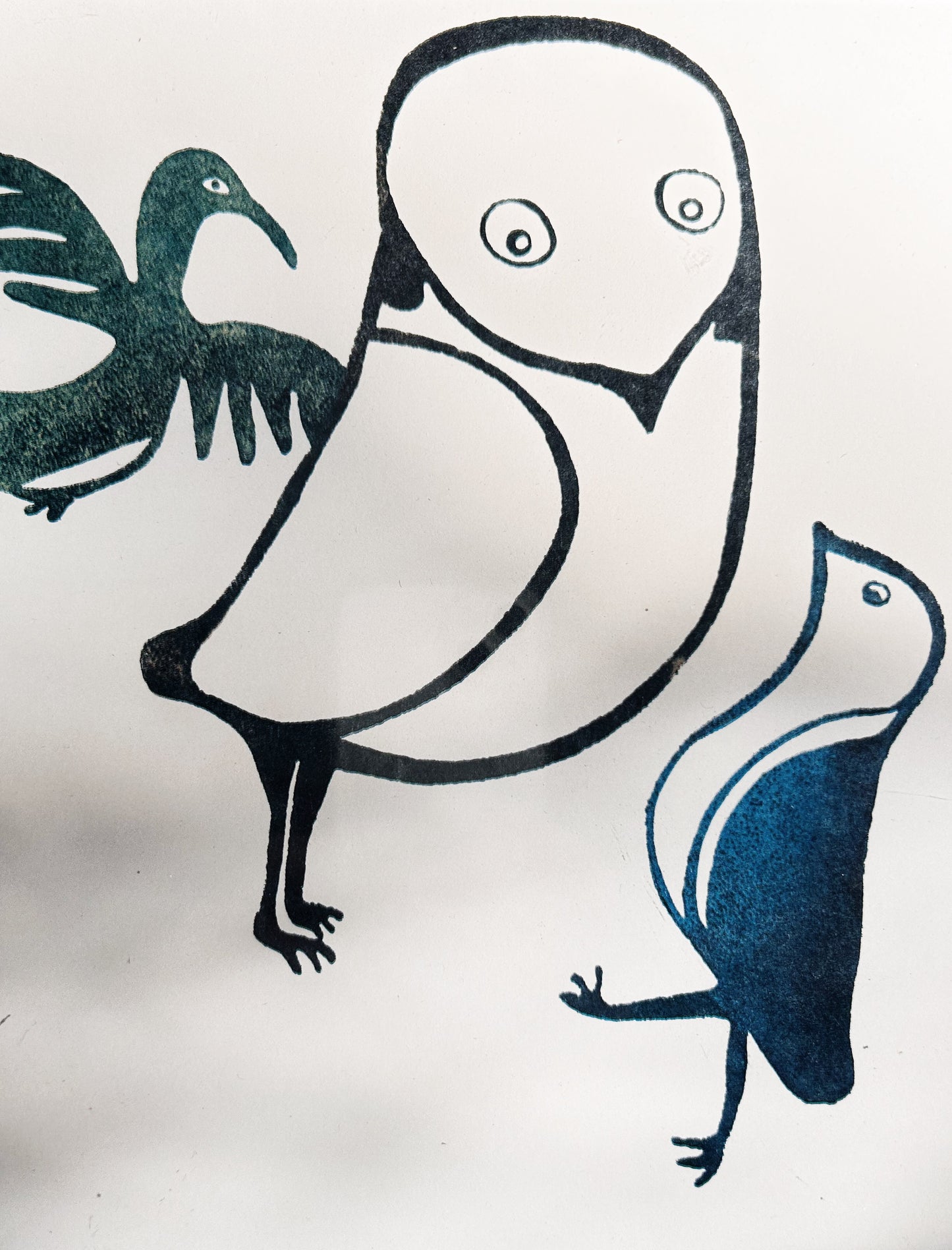 Vintage Original Inuit Woodcut