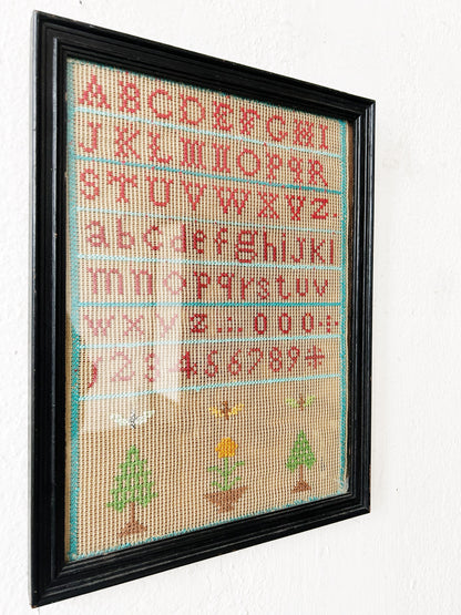 Antique Needlepoint Sampler