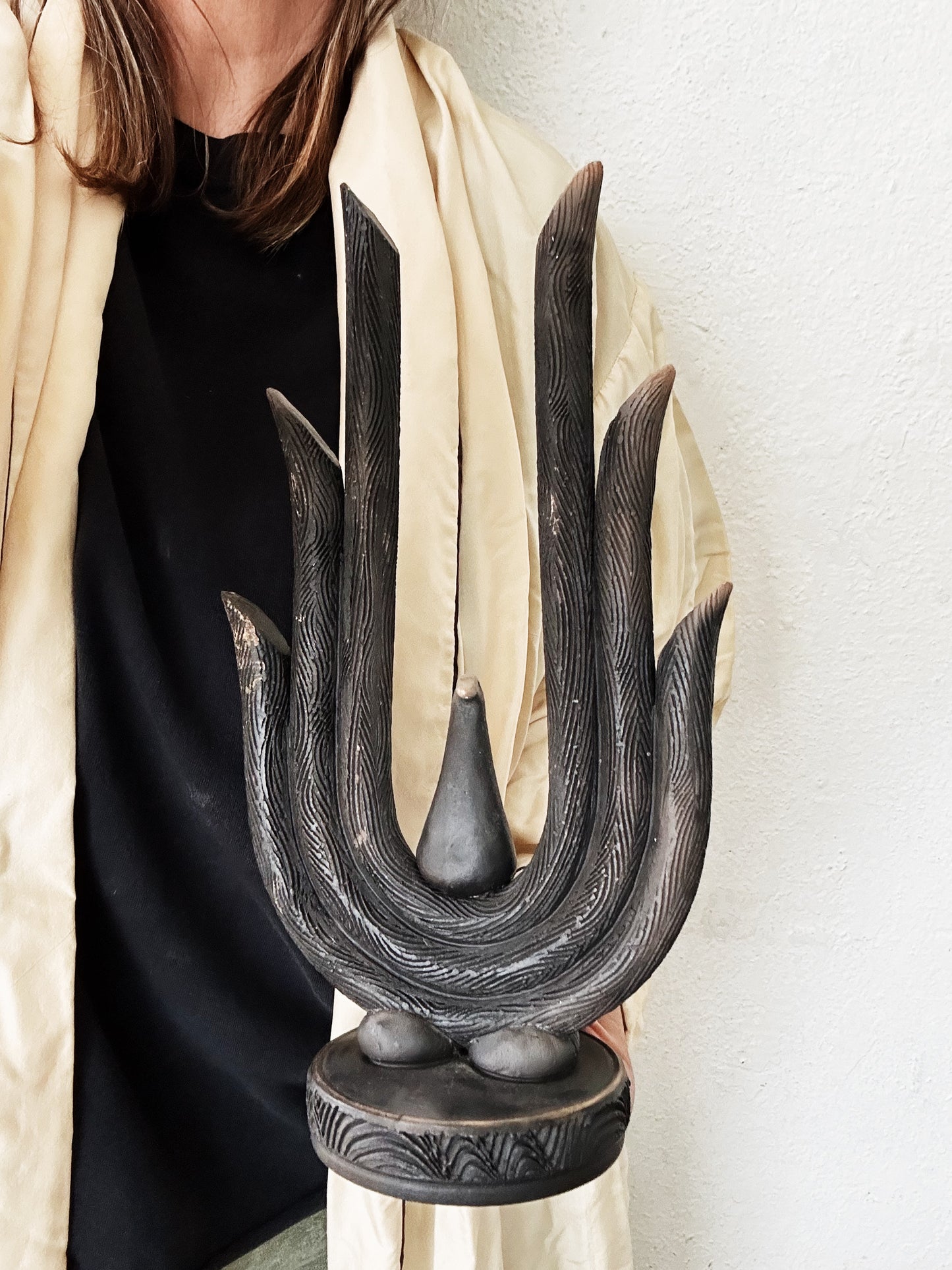 Vintage Ceramic Folk Art Sculpture