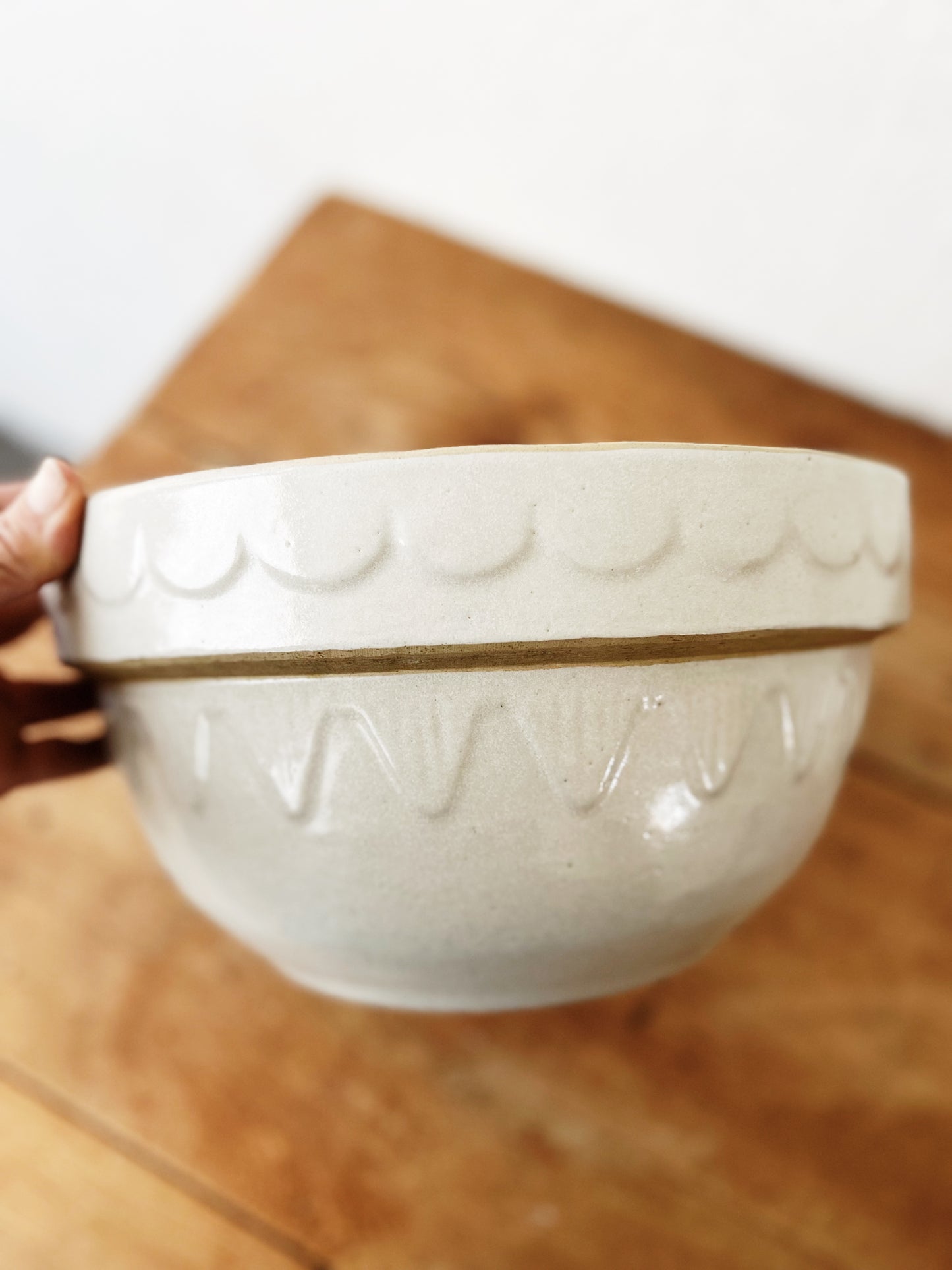 Large Primitive Salt Glazed Bowl