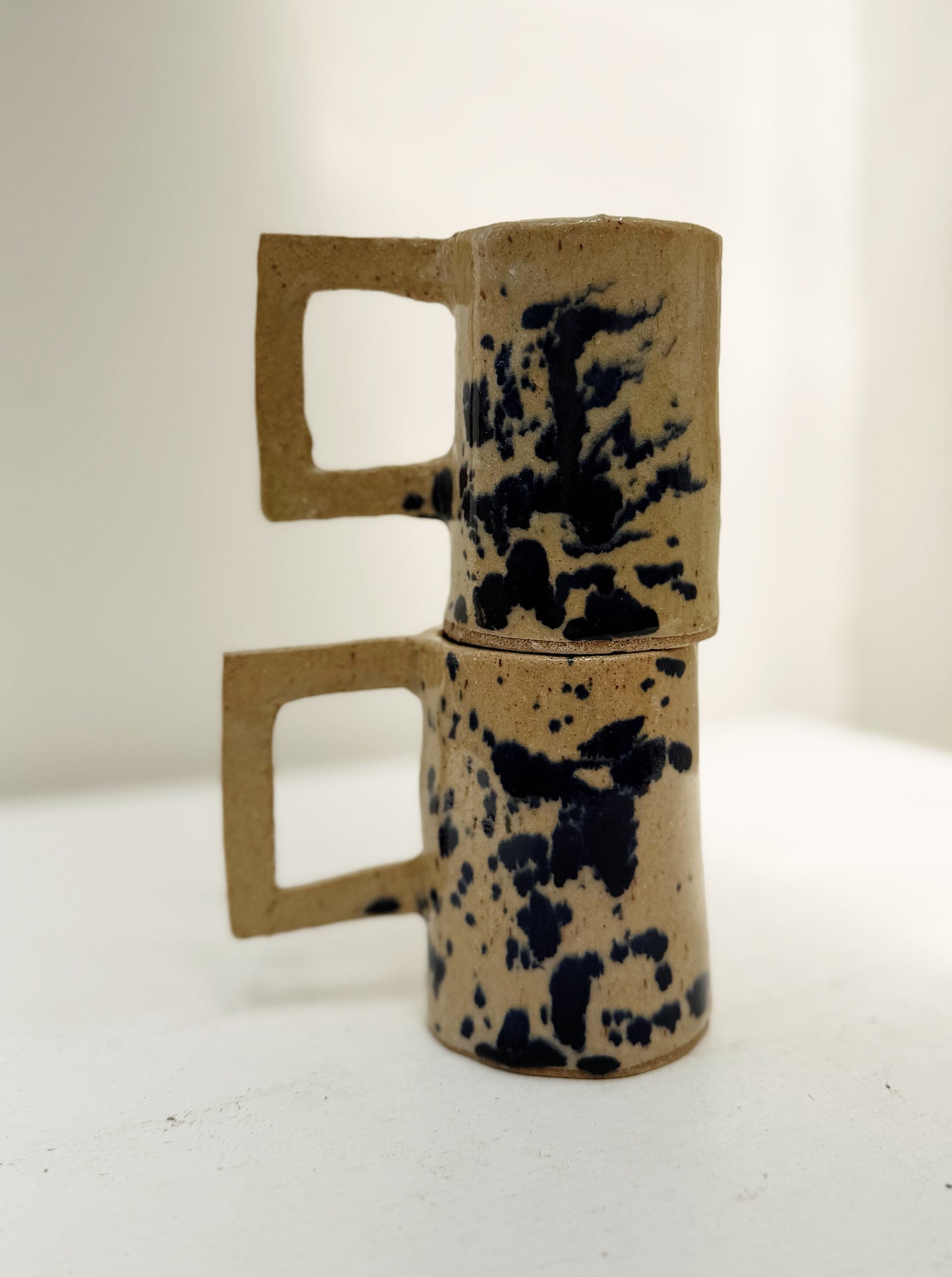 Handmade Inkblot Mug Pair