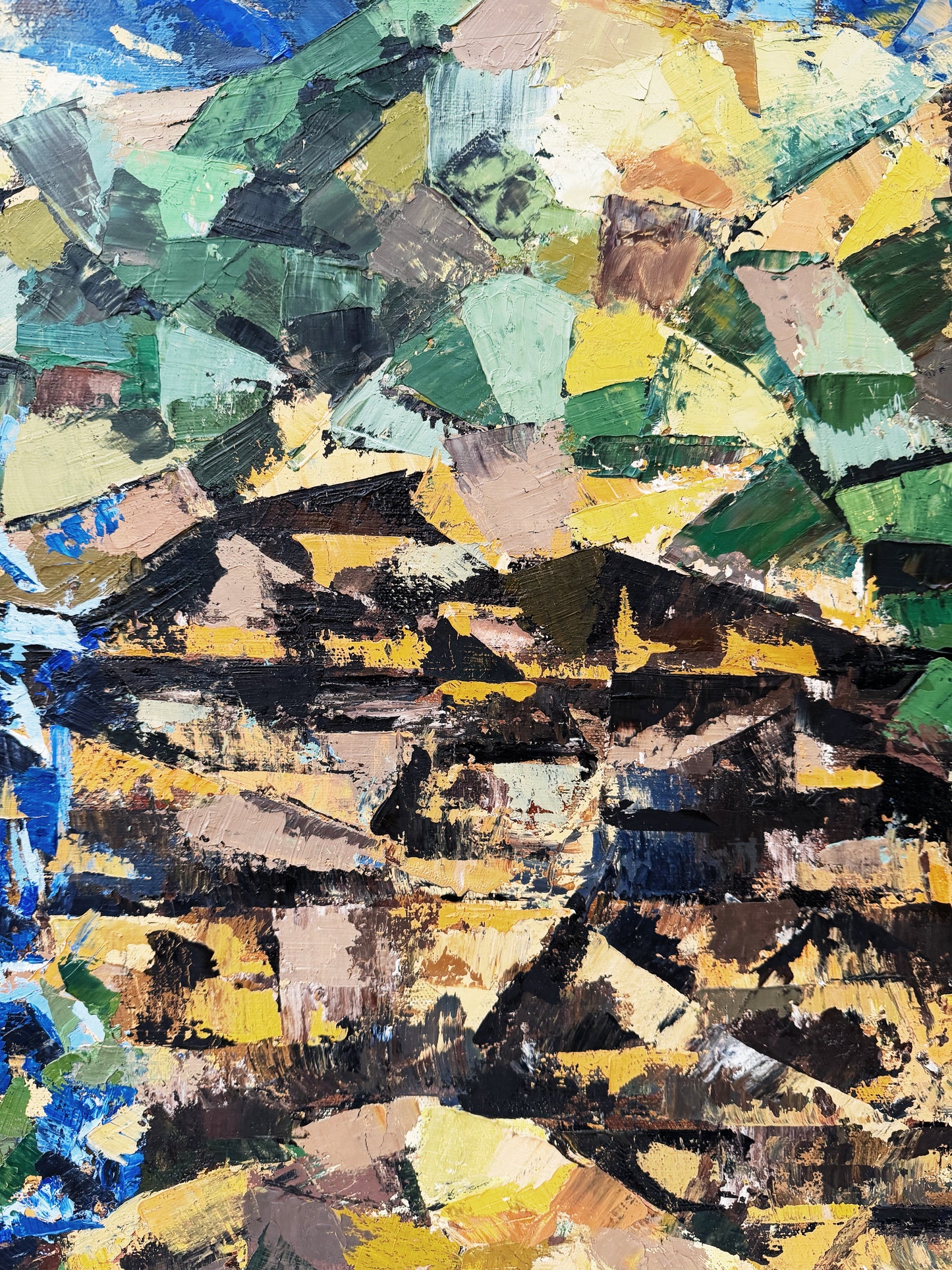 Mid Century Cubist Landscape