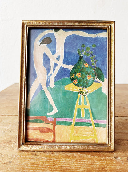 Vintage Weighty Gold Plated Frame with Matisse Print