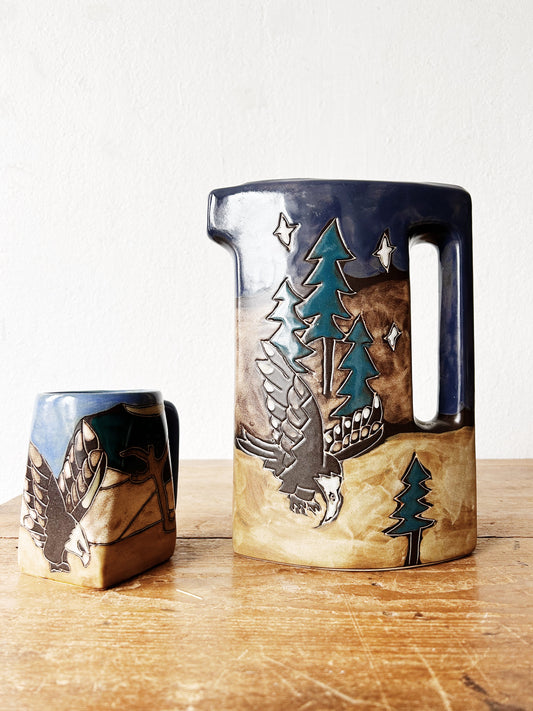 Mara Of Mexico Ceramic Pitcher and Mug