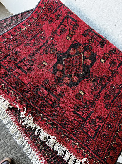 Vintage Hand Knotted Wool Rug