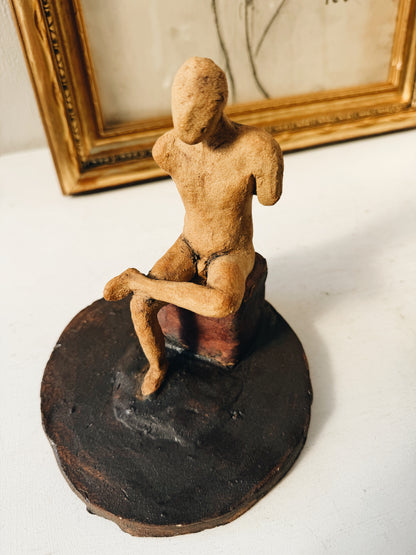 Vintage Male Figural Sculpture