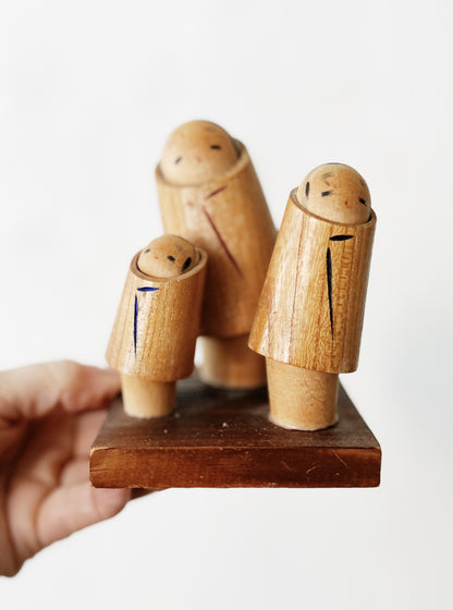 Vintage Kokeshi Family