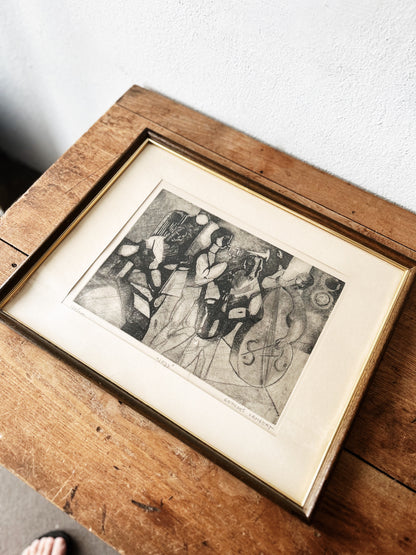 Signed Mid Century Georges Lambert Etching