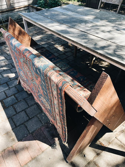 1920s Hand Knotted Wool Kilim Rug