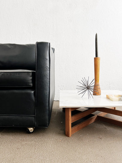 Low Marble and Wood Table