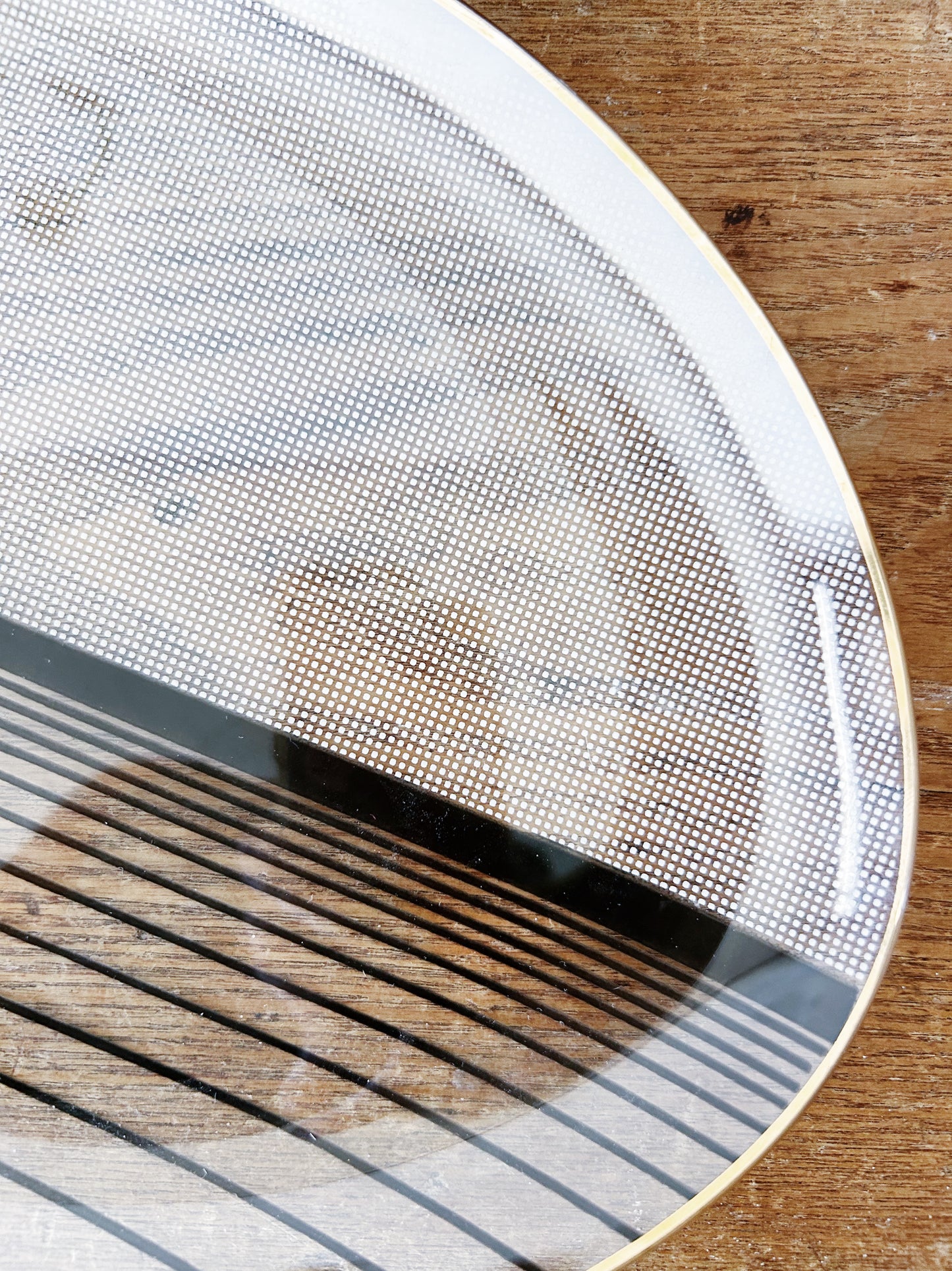 1960s Op Art Glass Tray