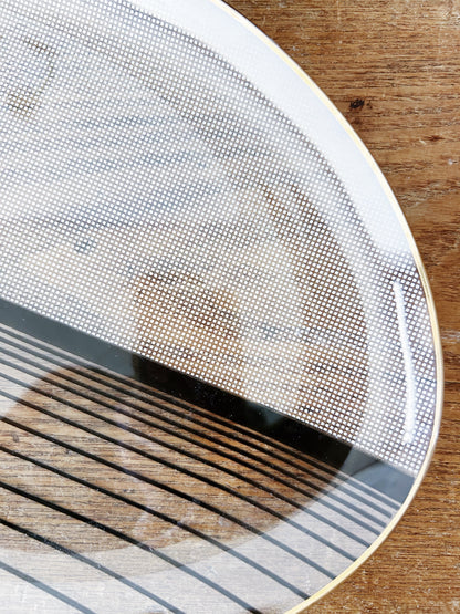 1960s Op Art Glass Tray