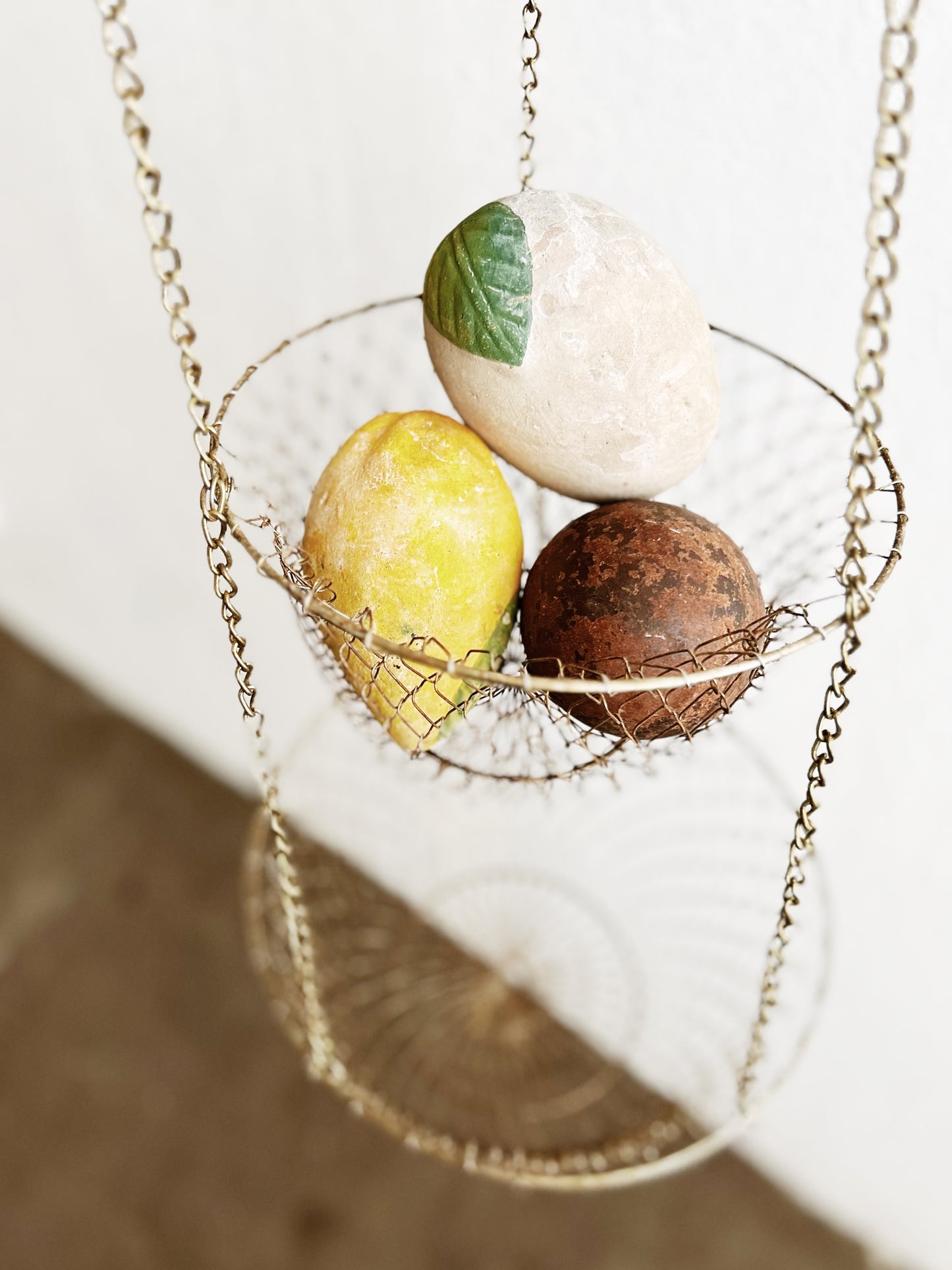 Vintage Brass Mesh Baskets