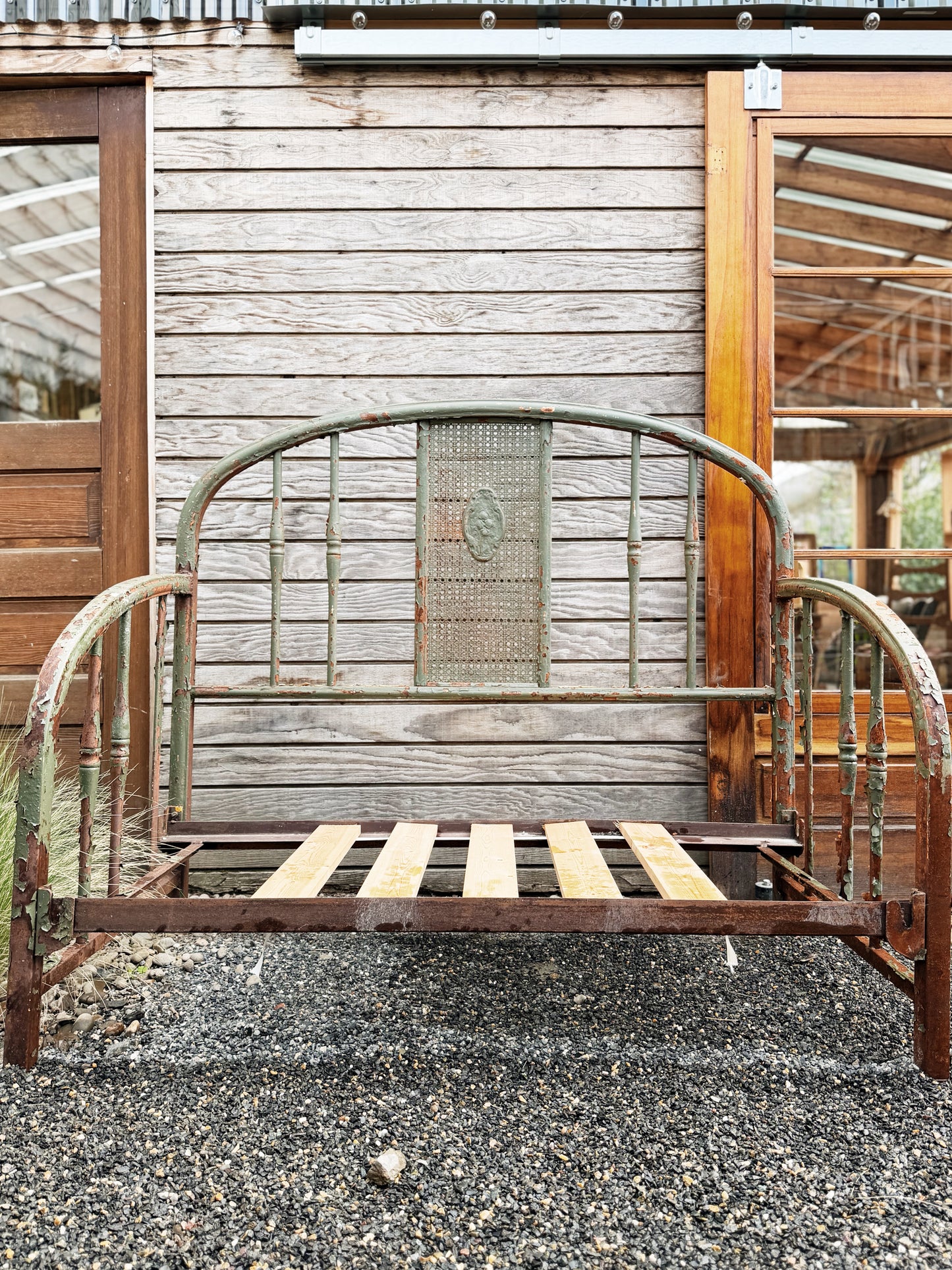 Antique Iron Bench