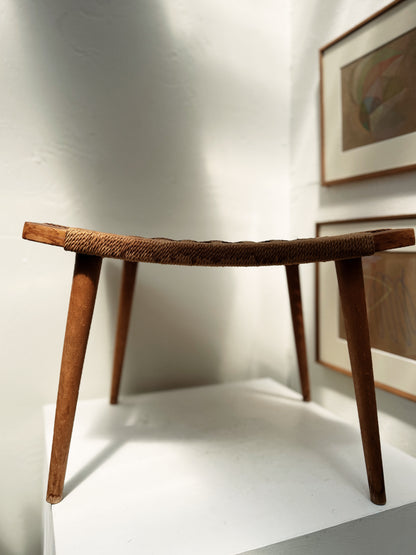 Vintage Rope Stool Mid Century Japan