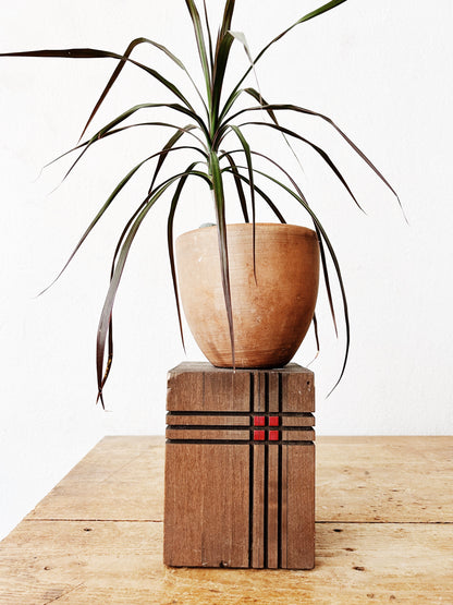 Vintage Handmade Wood Pedestal