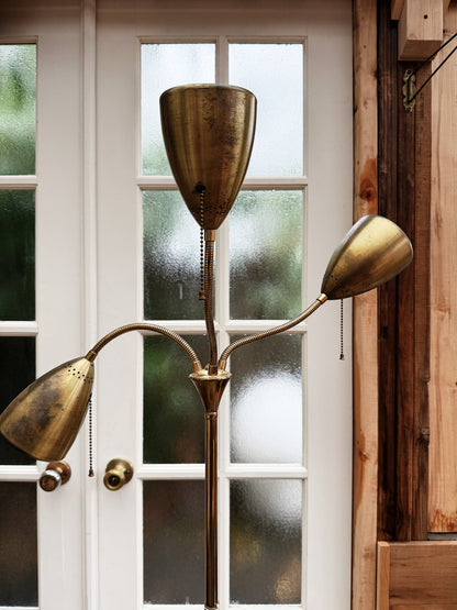 Mid Century Triple Flame Floor Lamp