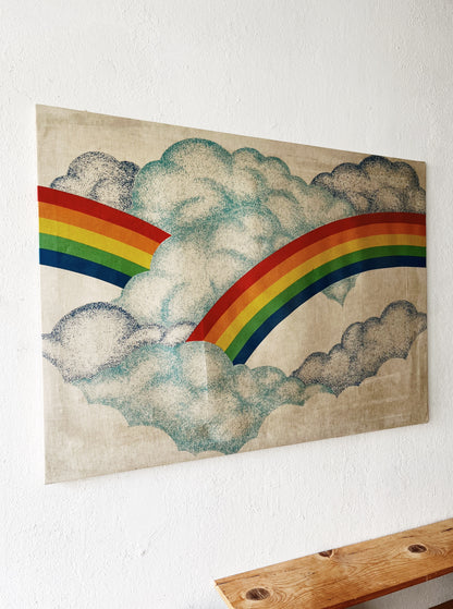 Vintage Textile Art Panel