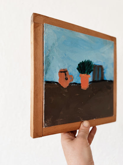 Vintage Plant Still Life Painting