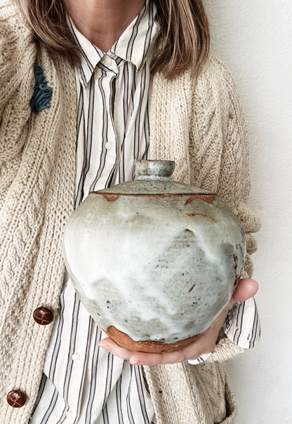 Vintage Handmade Stoneware Canister