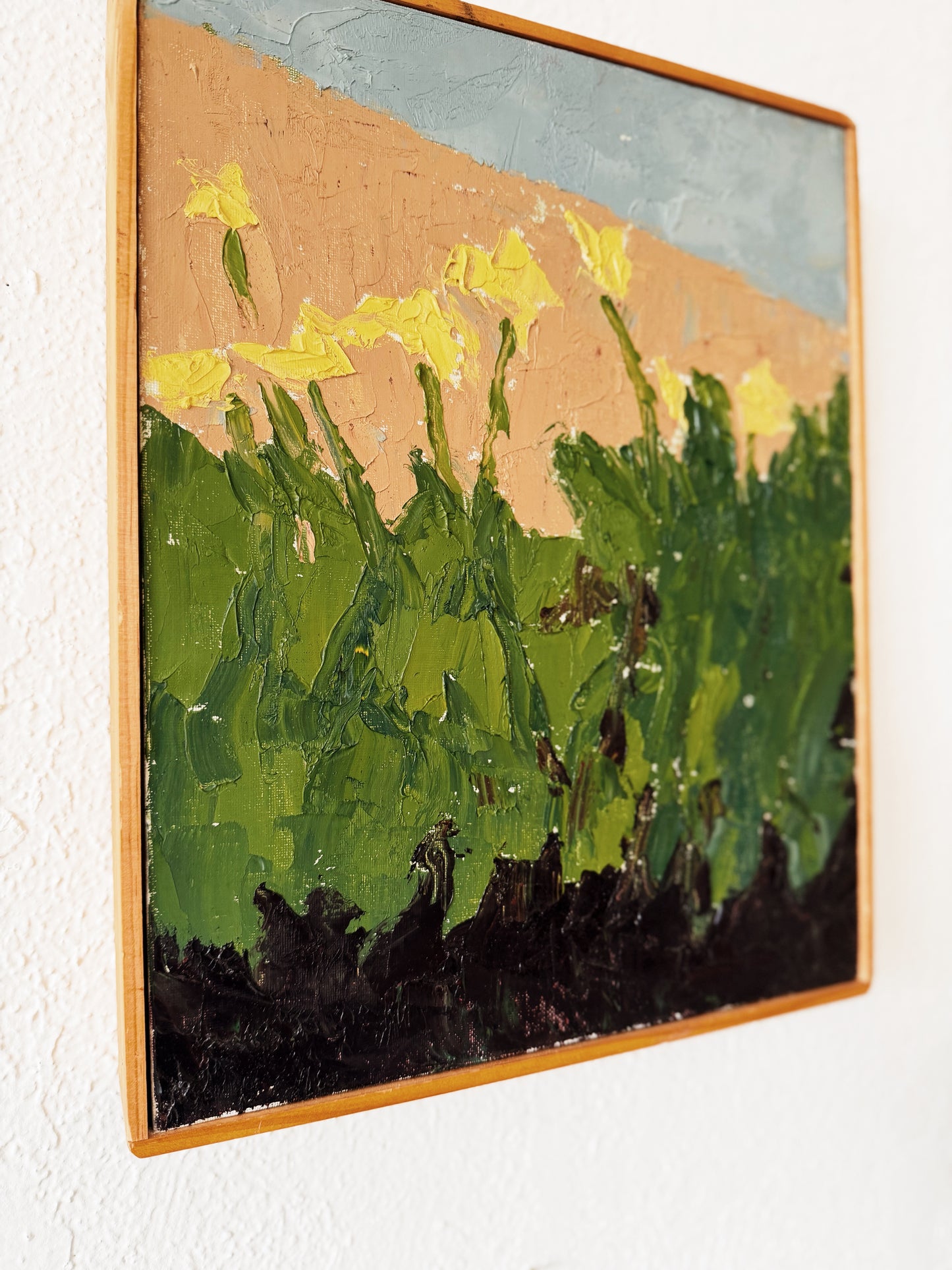 Vintage Expressionist Daffodil Painting