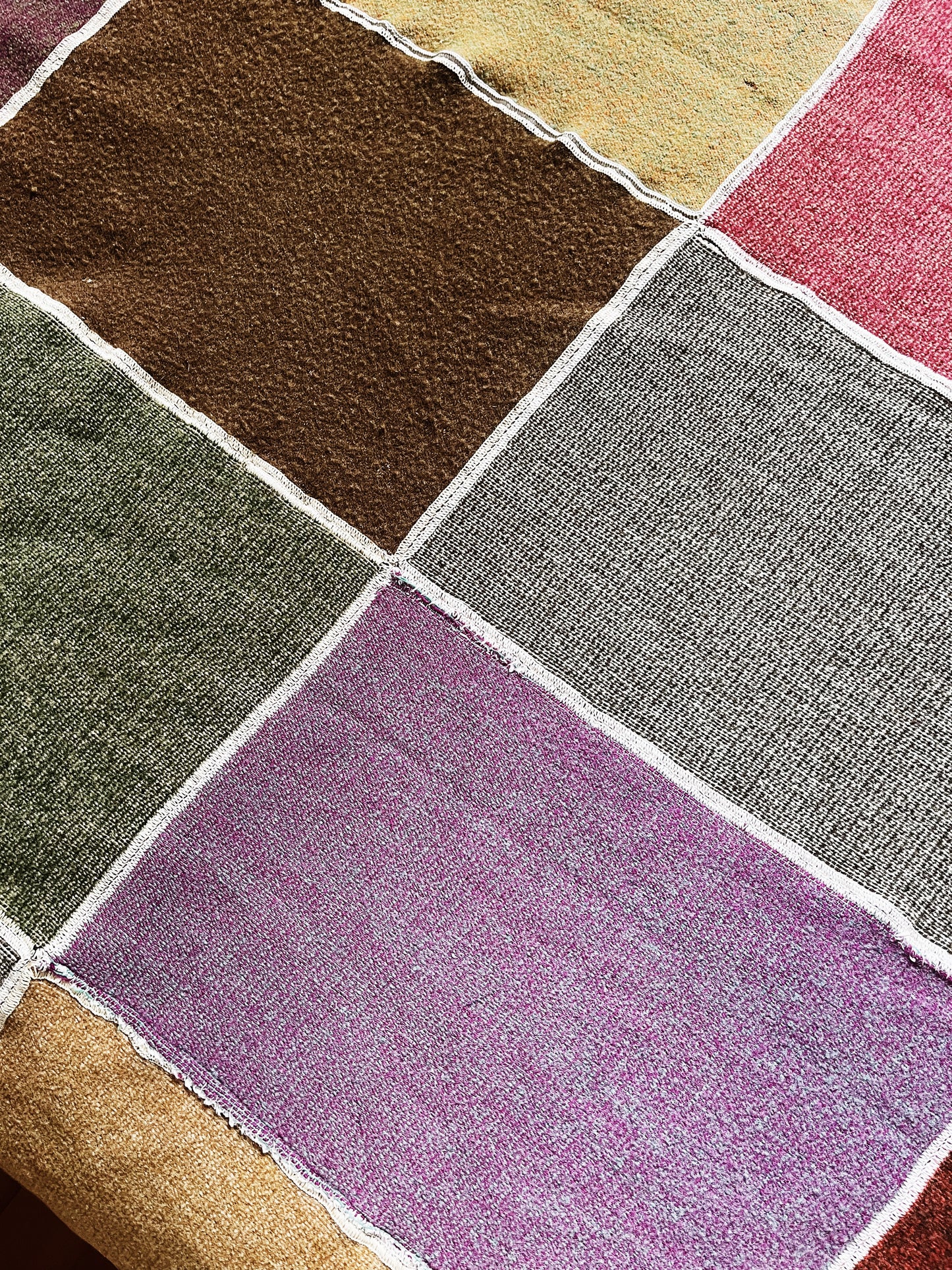 Vintage Wool Colorblock Blanket