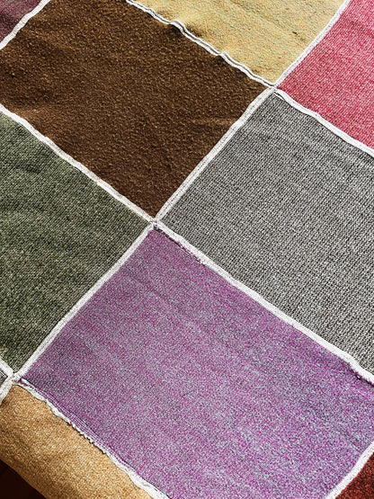 Vintage Wool Colorblock Blanket