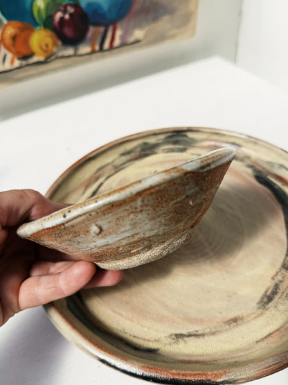 Pair of Studio Pottery Dishes